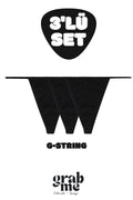 Üç adet siyah G-string külottan oluşan grab me 3’lü set